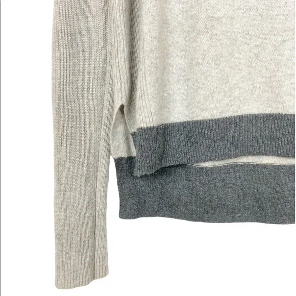 Duffy Two-tone Cashmere Sweater Dark and Light Gray Size XS - Picture 4 of 6